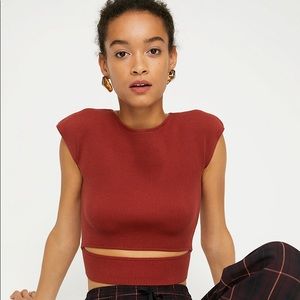 Aritzia Wilfred Cutout Knit Top Dusk Rose
